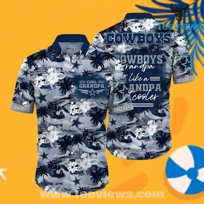 Dallas Cowboys Cool Grandpa Blue Unisex Hawaiian Shirt For Casual Days Dallas Cowboys Cool Grandpa Blue Unisex Hawaiian Shirt For Casual Days
