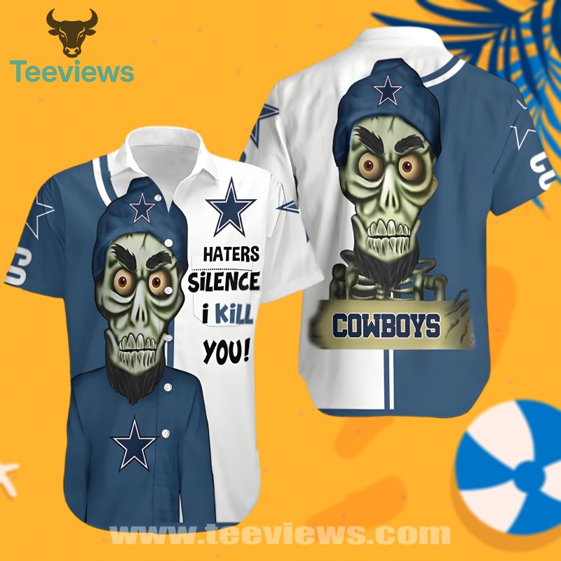 Dallas Cowboys Haters I Kill You Blue Vintage Aloha Hawaiian Shirt Look Dallas Cowboys Haters I Kill You Blue Vintage Aloha Hawaiian Shirt Look