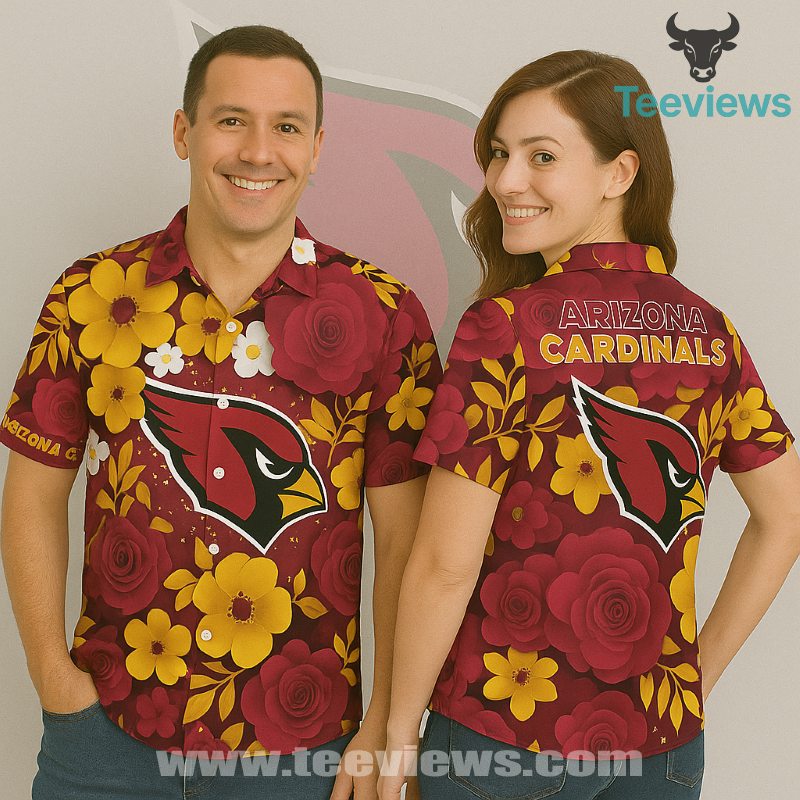 Peony Flower Red Arizona Cardinals Best Hawaiian Shirts Peony Flower Red Arizona Cardinals Best Hawaiian Shirts